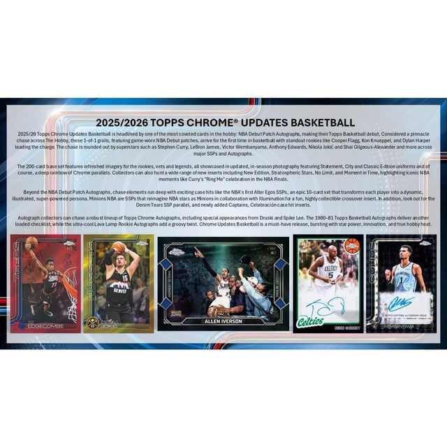 2025-26 Topps Chrome Update Series Basketball Mega Box