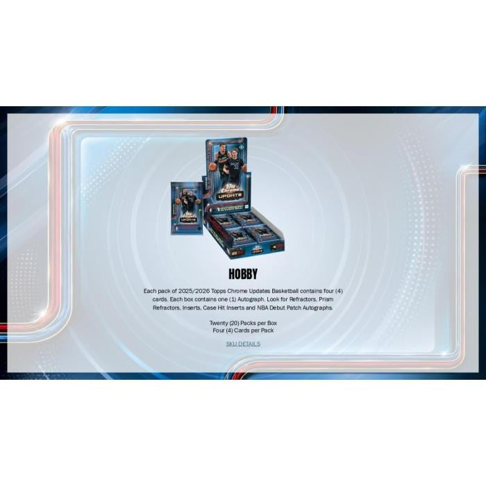 2025-26 Topps Chrome Update Series Basketball Hobby Box
