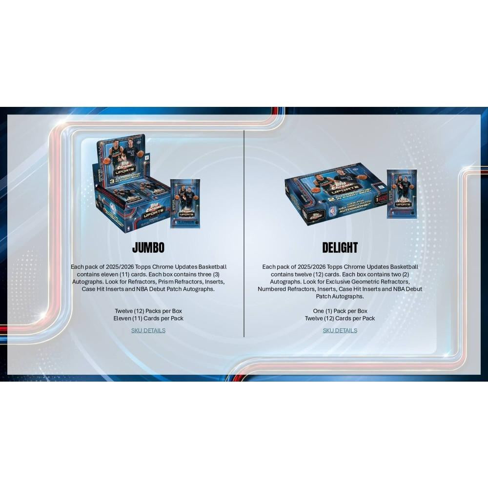 2025-26 Topps Chrome Update Series Basketball Jumbo Hobby Box