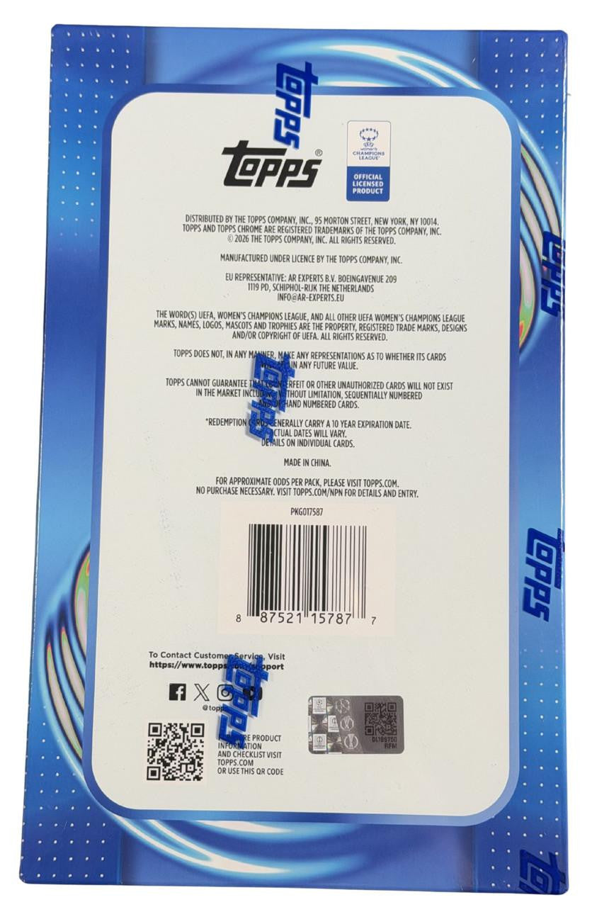 2025-26 Topps Chrome Women's UEFA Champions League Soccer Hobby Box