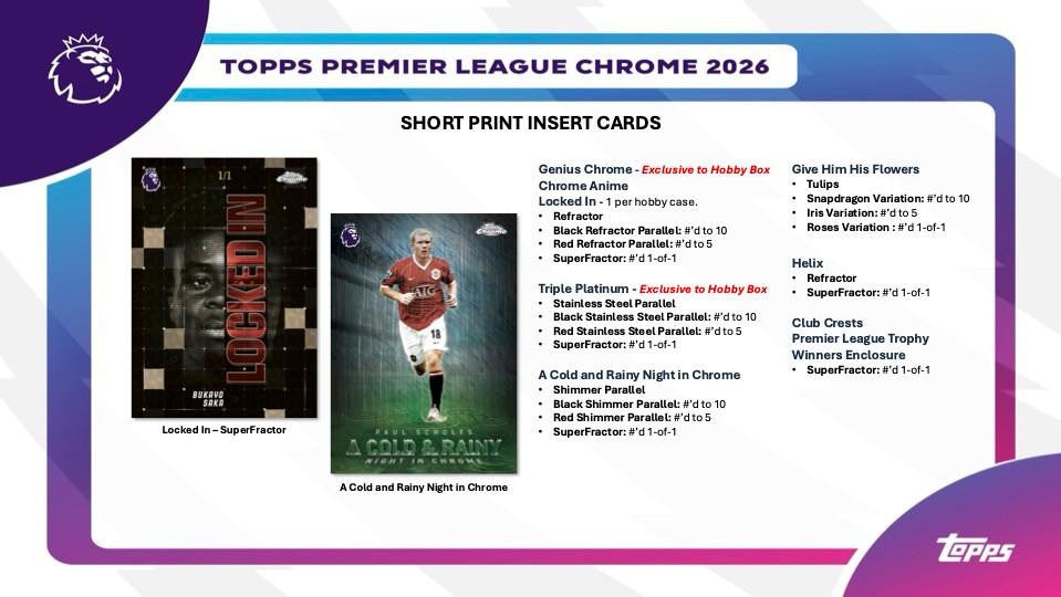 2026 Topps Chrome Premier League EPL Soccer Hobby Box
