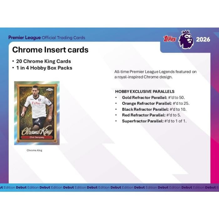 2026 Topps Chrome Premier League EPL Soccer Blaster Box