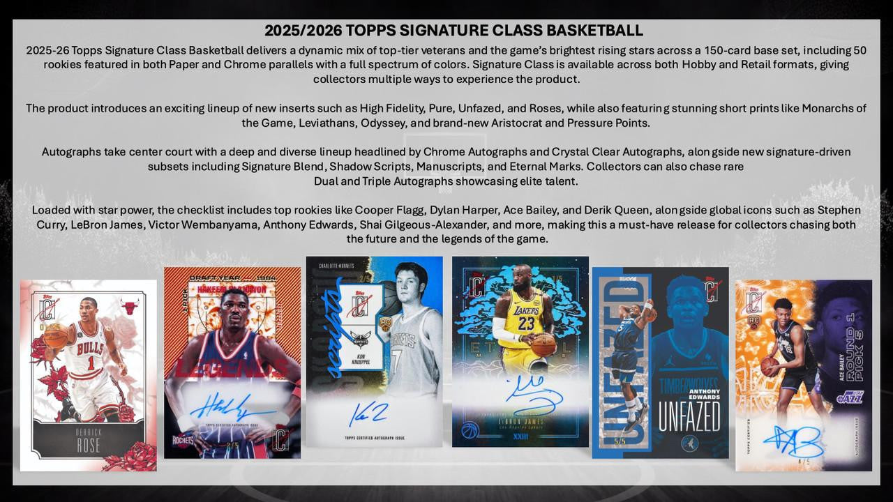 2025-26 Topps Signature Class Basketball Blaster Box