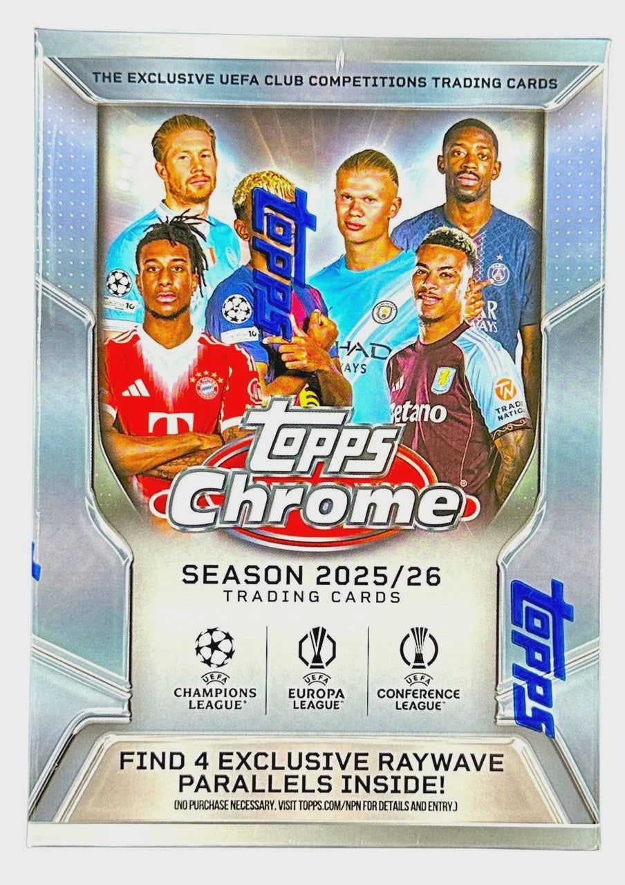 2025/26 Topps Chrome UEFA Club Competitions Soccer Blaster Box