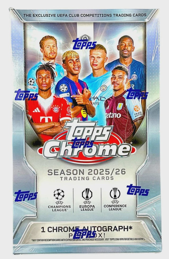 2025/26 Topps Chrome UEFA Club Competitions Soccer Hobby Box