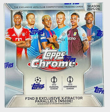 2025/26 Topps Chrome UEFA Club Competitions Soccer Mega Box