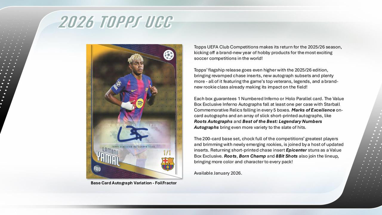 2025/26 Topps UEFA Club Competitions Flagship Soccer Blaster Box