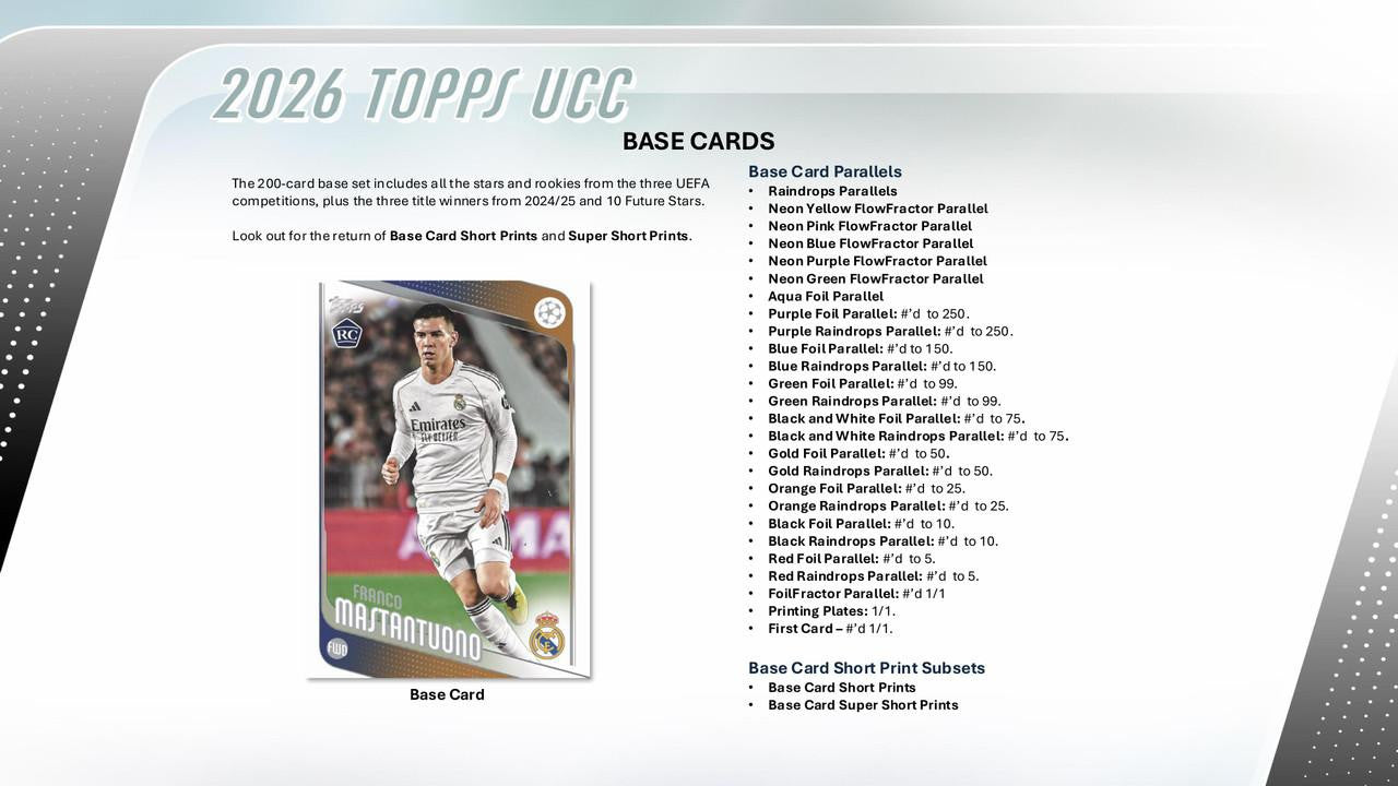 2025/26 Topps UEFA Club Competitions Soccer Hobby Box
