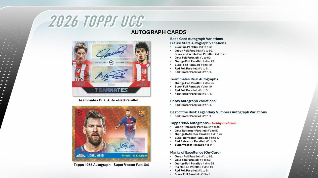 2025/26 Topps UEFA Club Competitions Soccer Hobby Box