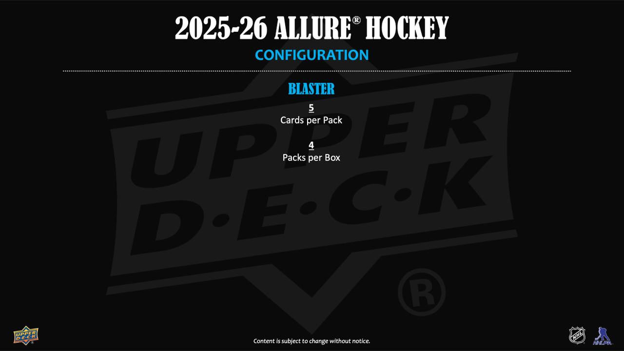 2025/26 Upper Deck Allure Hockey Blaster Box