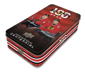 2025-26 Upper Deck Chicago Blackhawks Centennial Hockey Hobby Box Tin