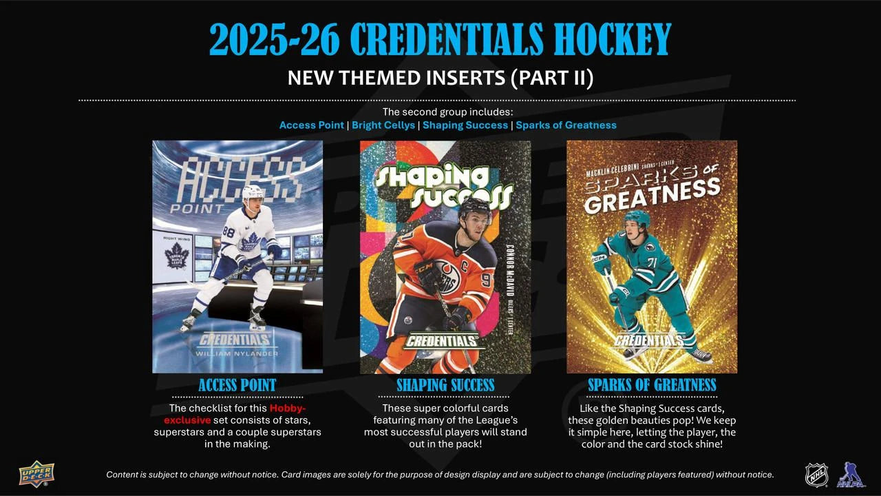 2025/26 Upper Deck Credentials Hockey Hobby Box