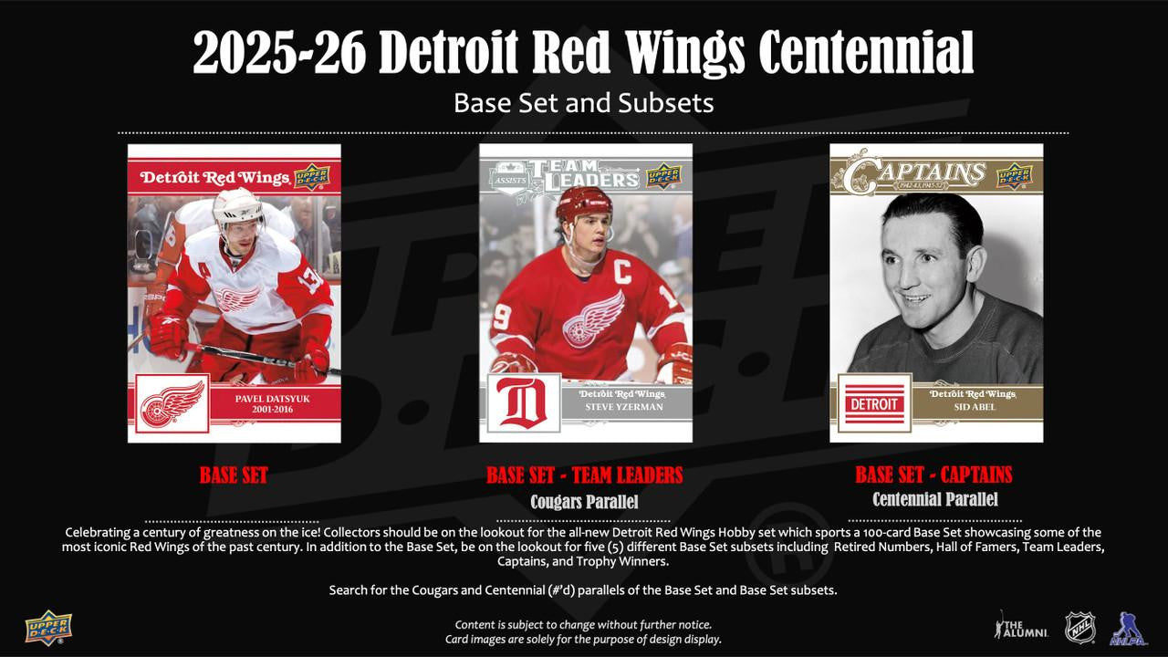 2025/26 Upper Deck Detroit Red Wings Centennial Hobby Box Tin
