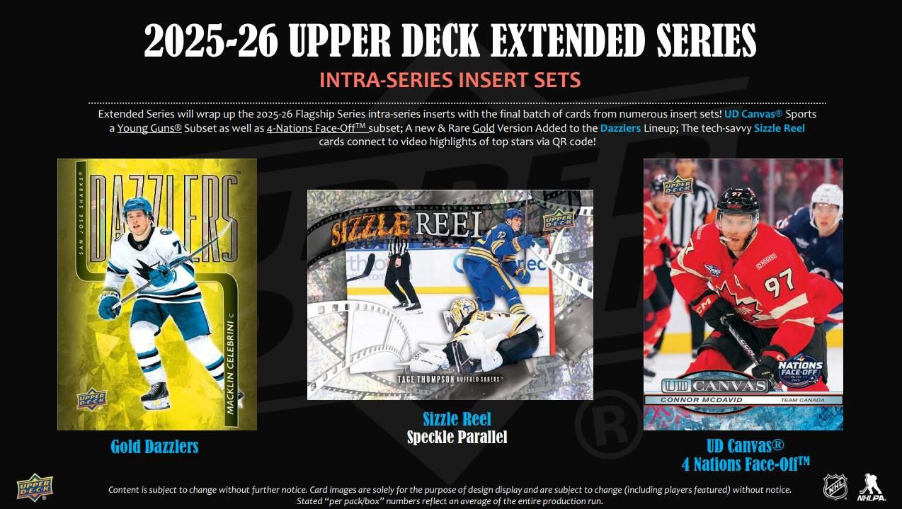2025-26 Upper Deck Extended Series Hockey Blaster Box