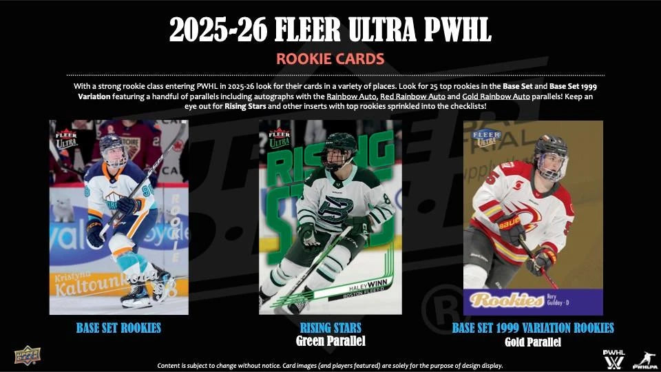 2025/26 Upper Deck Fleer Ultra PWHL Hockey Hobby Box