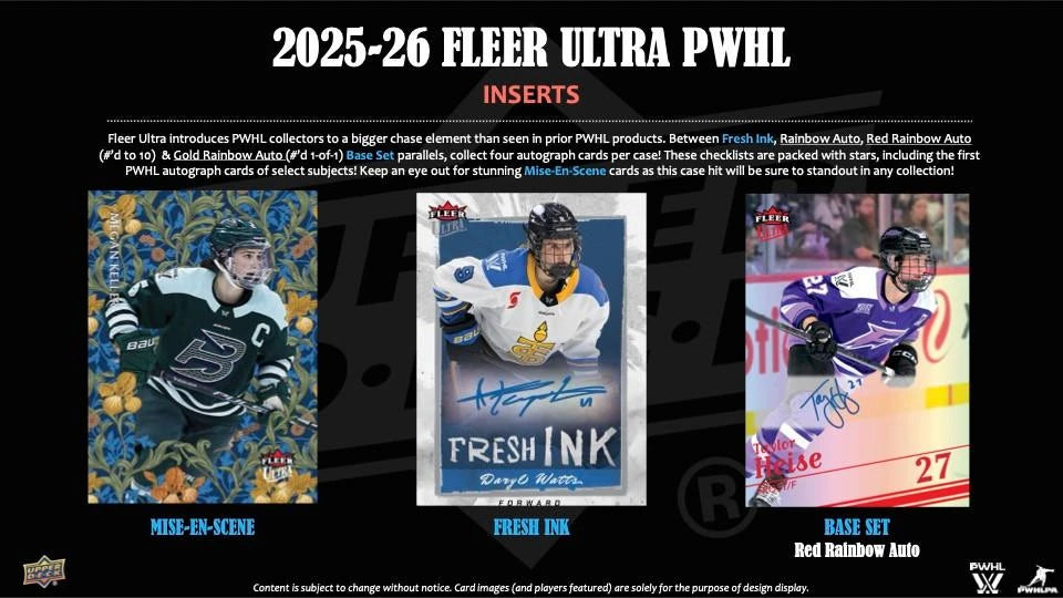 2025/26 Upper Deck Fleer Ultra PWHL Hockey Hobby Box