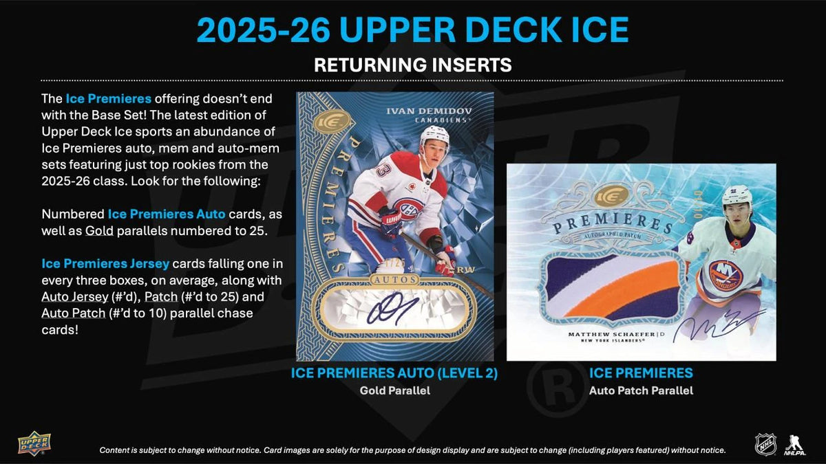 2025-26 Upper Deck Ice Hockey Hobby Box