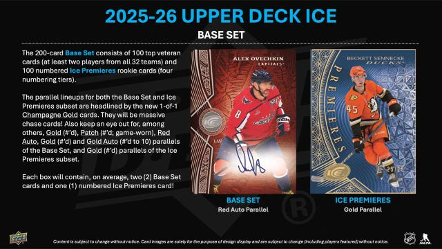 2025-26 Upper Deck Ice Hockey Hobby Box