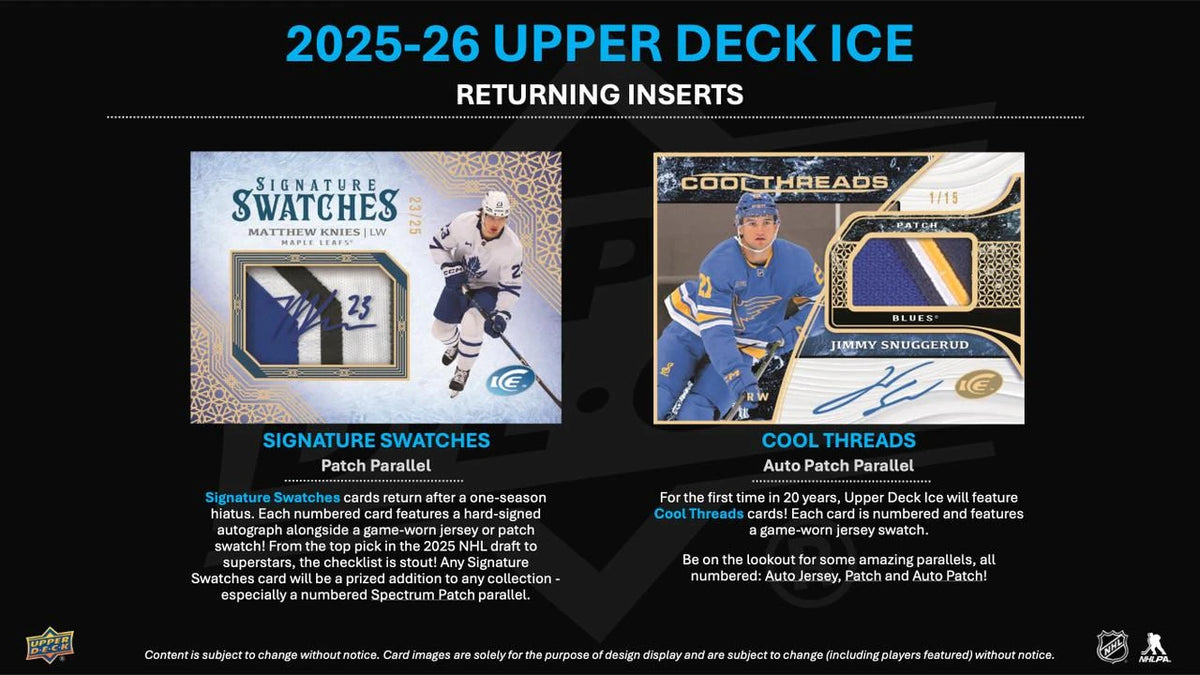 2025-26 Upper Deck Ice Hockey Hobby Box
