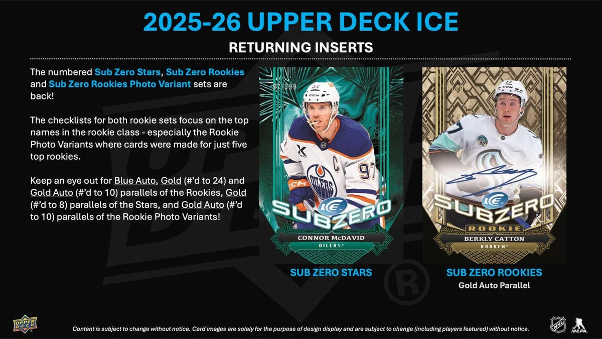 2025-26 Upper Deck Ice Hockey Hobby Box