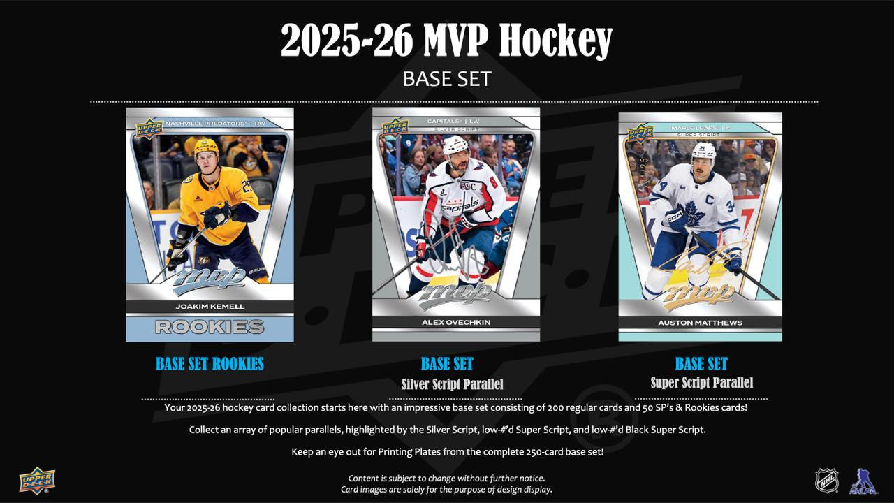 2025/26 Upper Deck MVP Hockey Hobby Box