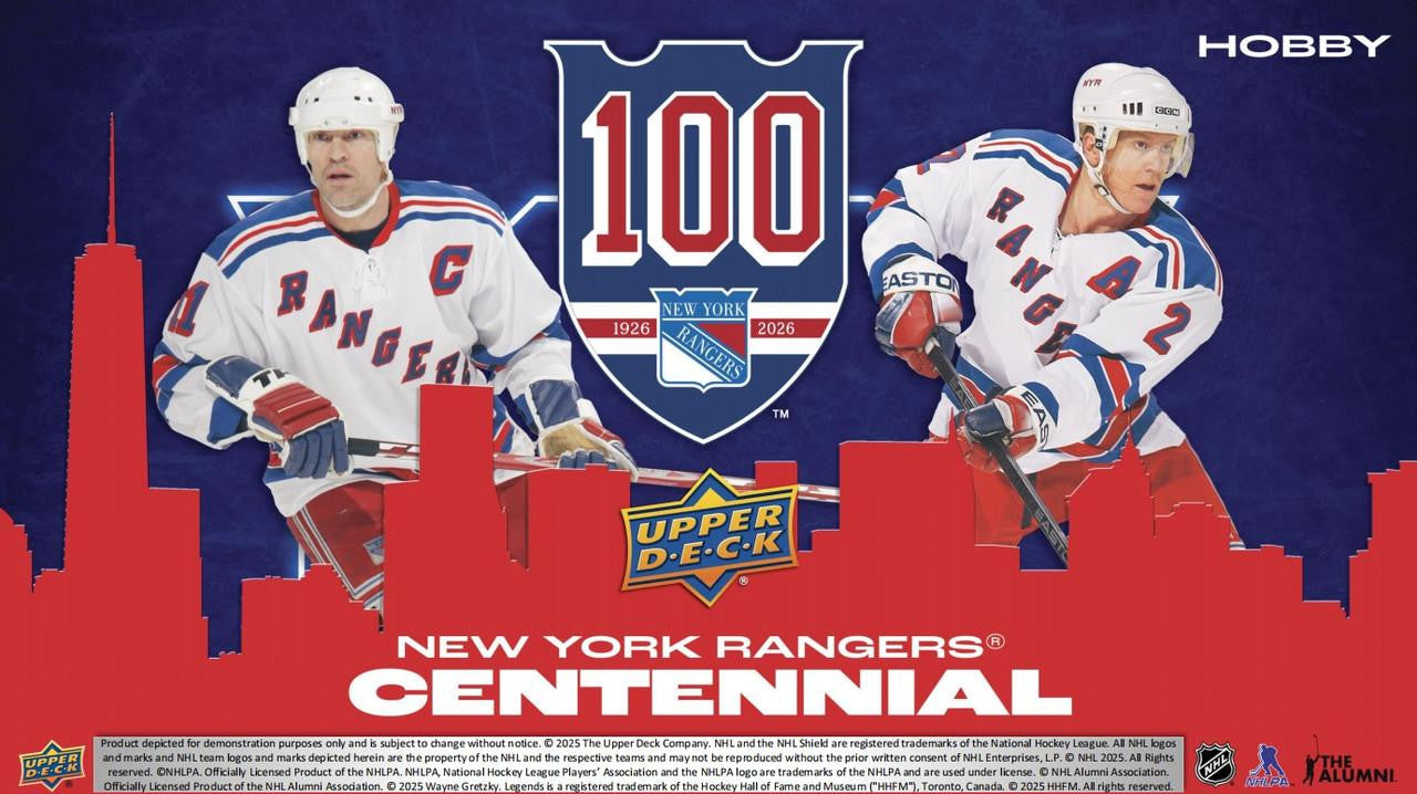 2025-26 Upper Deck New York Rangers Centennial Hockey Hobby Box