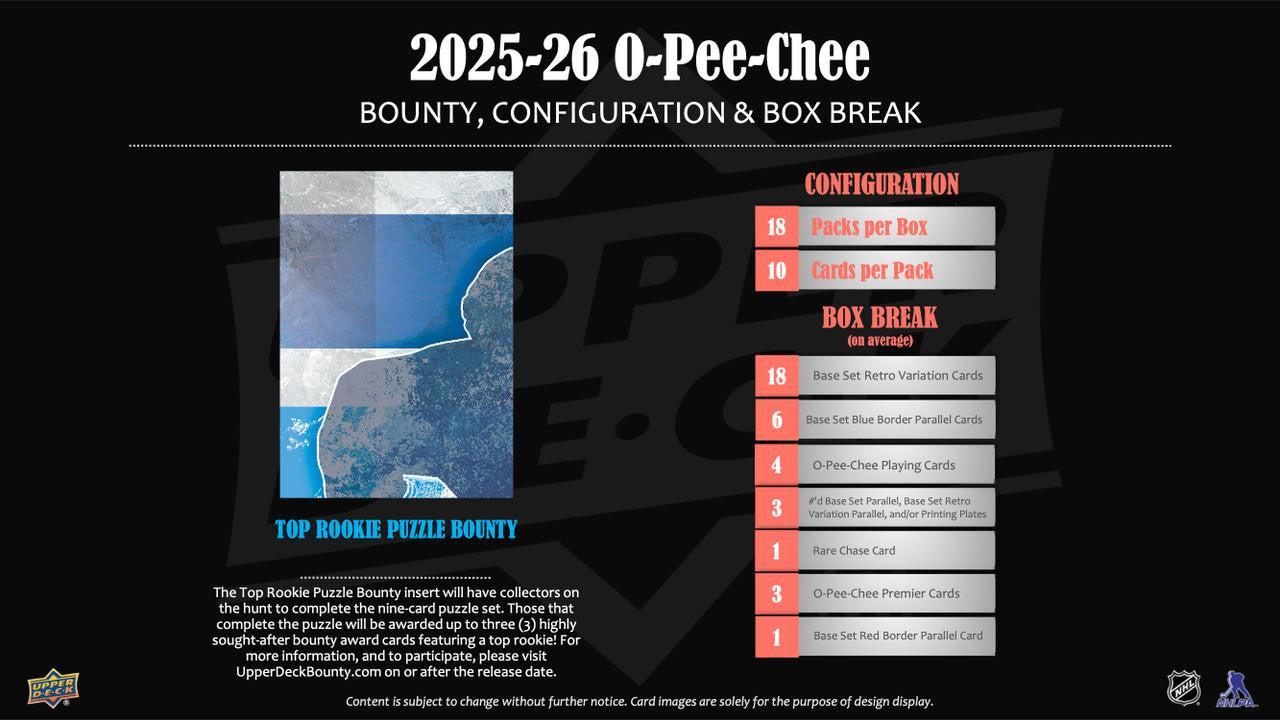 2025/26 Upper Deck O-Pee-Chee Hockey Hobby Box