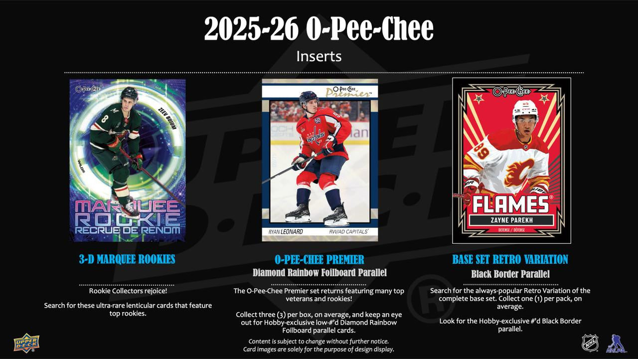 2025/26 Upper Deck O-Pee-Chee Hockey Hobby Box