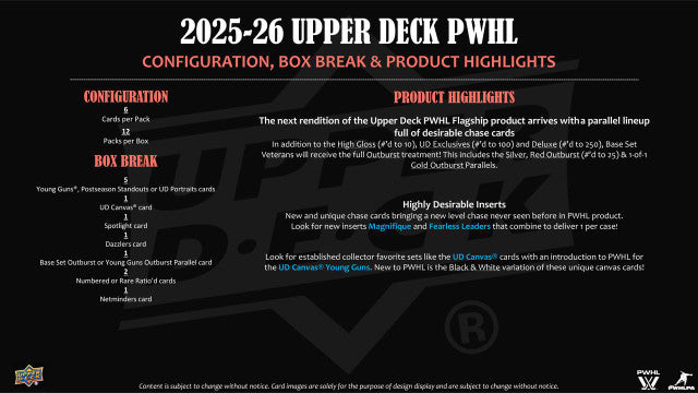 2025-26 Upper Deck PWHL Hockey Hobby Box