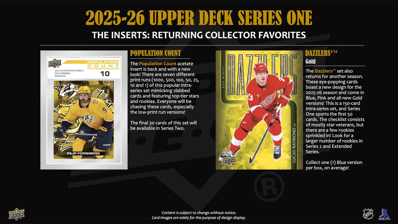 2025/26 Upper Deck Series 1 Hockey Hobby Box