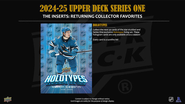 2025/26 Upper Deck Series 1 Hockey Hobby Box