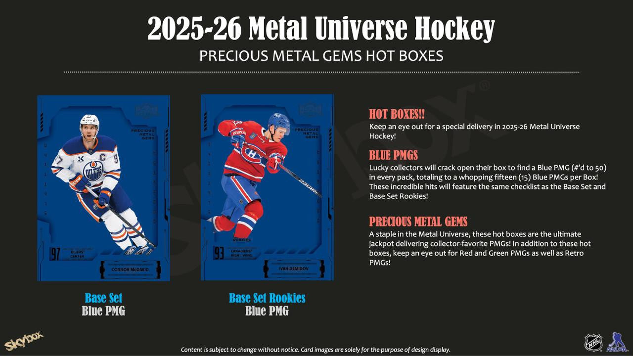2025/26 Upper Deck Skybox Metal Universe Hockey Hobby Box CASE (16)