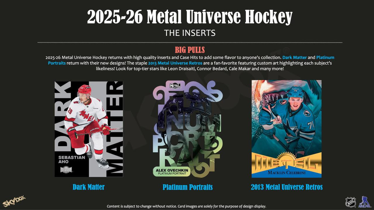 2025/26 Upper Deck Skybox Metal Universe Hockey Hobby Box CASE (16)