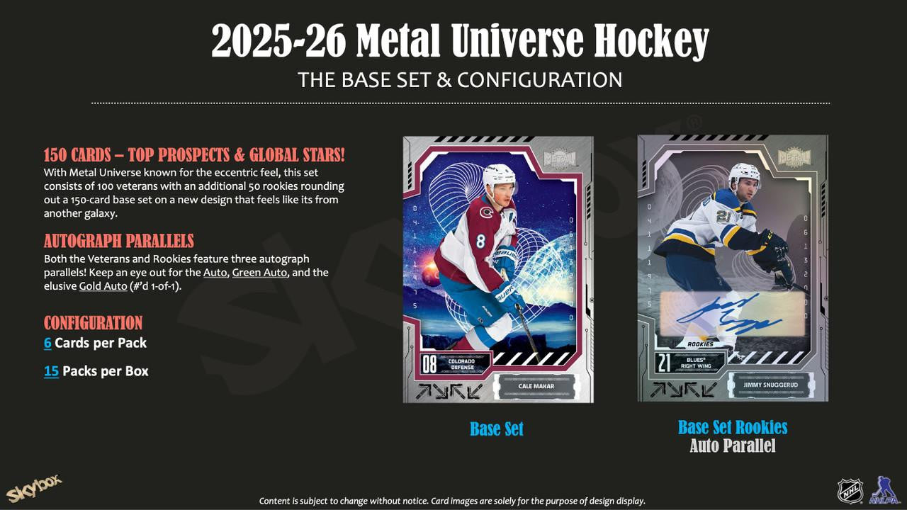 2025/26 Upper Deck Skybox Metal Universe Hockey Hobby Box CASE (16)
