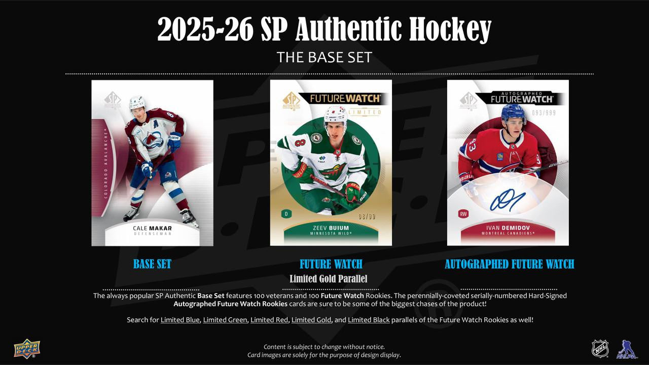 2025-26 Upper Deck SP Authentic Hockey Hobby Box (PRESELL)