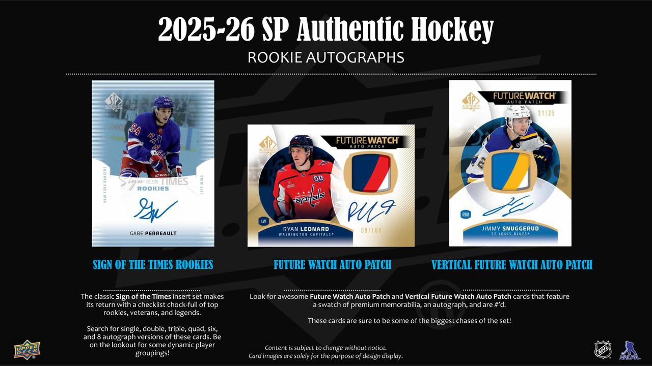 2025-26 Upper Deck SP Authentic Hockey Hobby Box (PRESELL)
