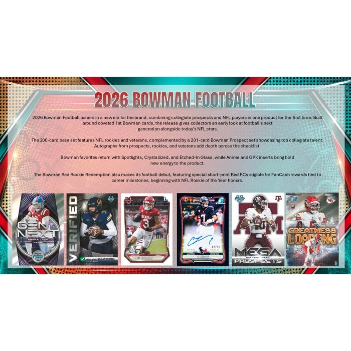 2026 Bowman Football Hobby Box