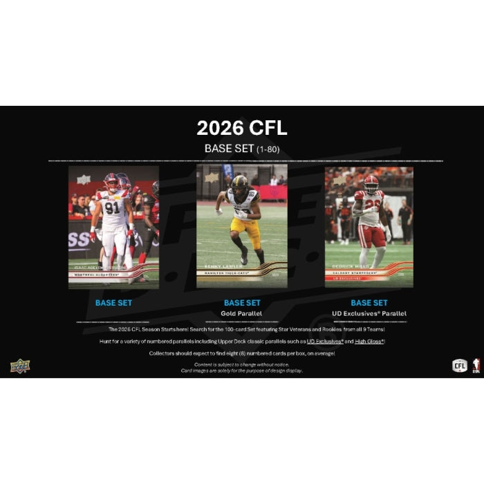 2026 Upper Deck CFL Canadian Football League Hobby Box