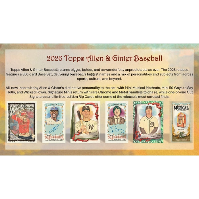 2026 Topps Allen & Ginter Baseball Hobby Box