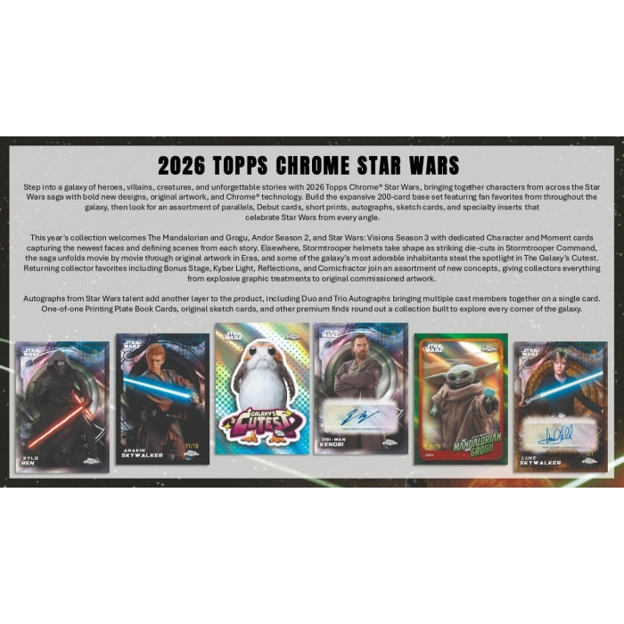 2026 Topps Chrome Star Wars Hobby Box