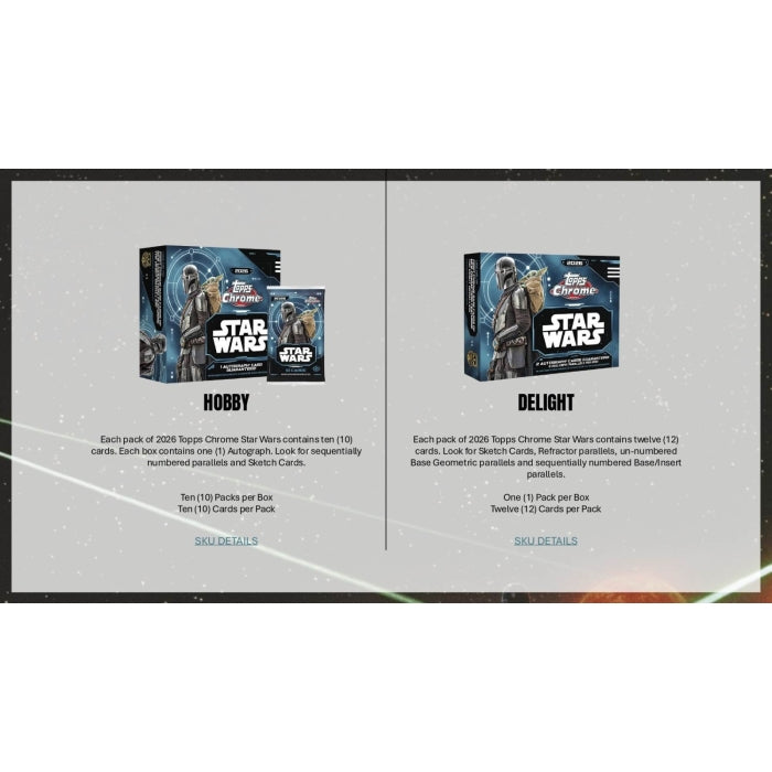 2026 Topps Chrome Star Wars Hobby Box