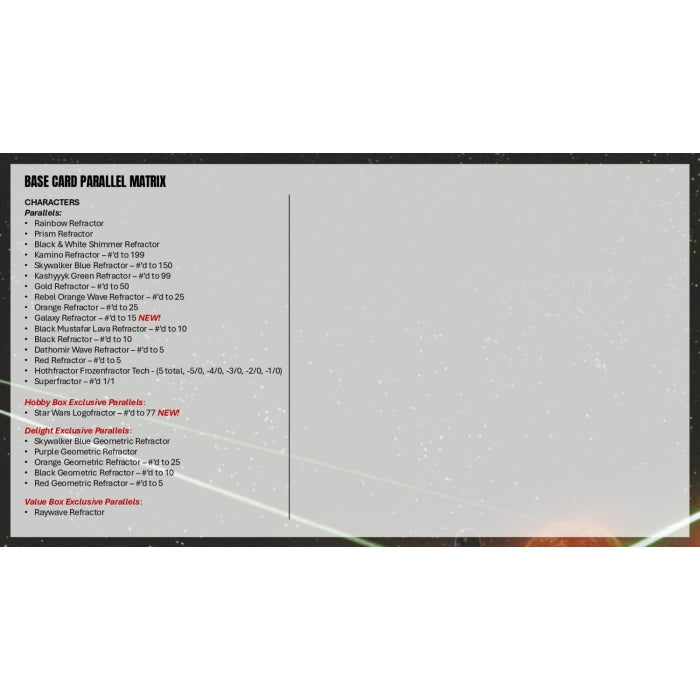 2026 Topps Chrome Star Wars Hobby Box