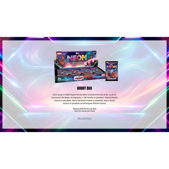 2026 Topps Marvel Neon Hobby Box
