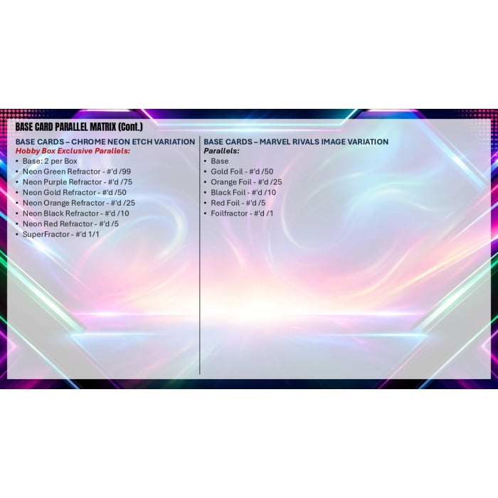2026 Topps Marvel Neon Mega Box