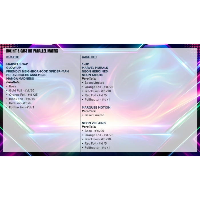 2026 Topps Marvel Neon Mega Box