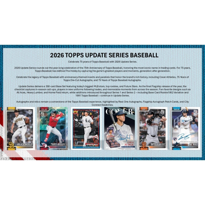 2026 Topps Update Series Baseball Jumbo Hobby Box