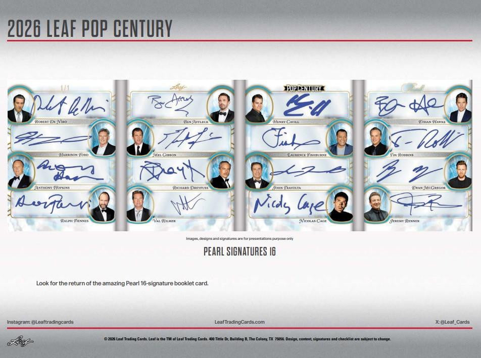 2026 Leaf Pop Century Hobby Box