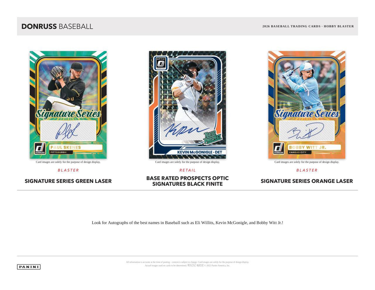 2026 Panini Donruss Baseball Hobby Blaster Box (Red & Blue Laser)