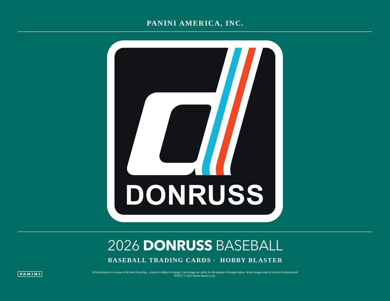 2026 Panini Donruss Baseball Hobby Blaster Box (Red & Blue Laser)