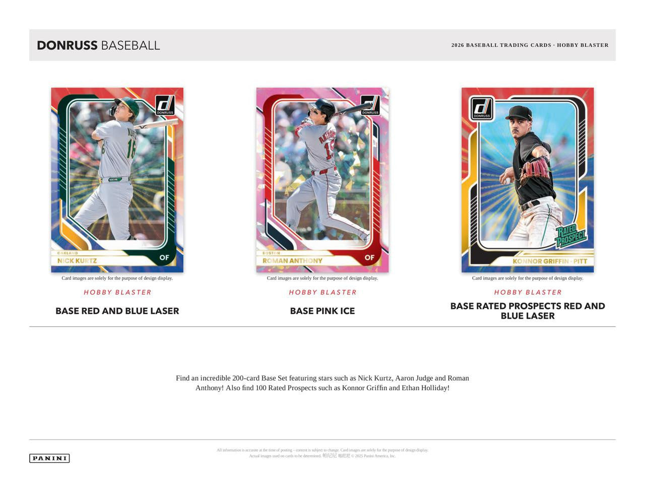 2026 Panini Donruss Baseball Hobby Blaster Box (Red & Blue Laser)